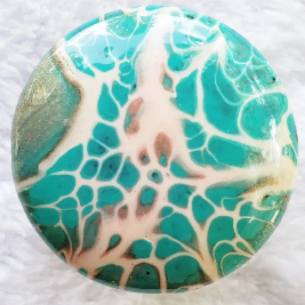 Hand Crafted Cabinet Door Knobs Hand Painted White Pink Turquoise Sage Wooden